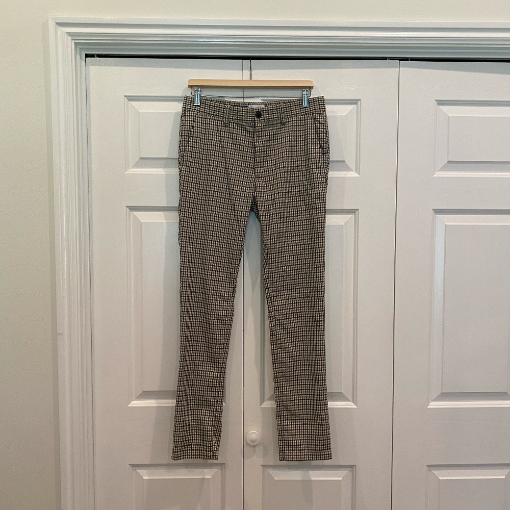 Topman Checkered Dress Pants - Black and Tan